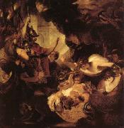 Sir Joshua Reynolds The Infant Hercules Strangling Serpents in his Cradle Sweden oil painting artist